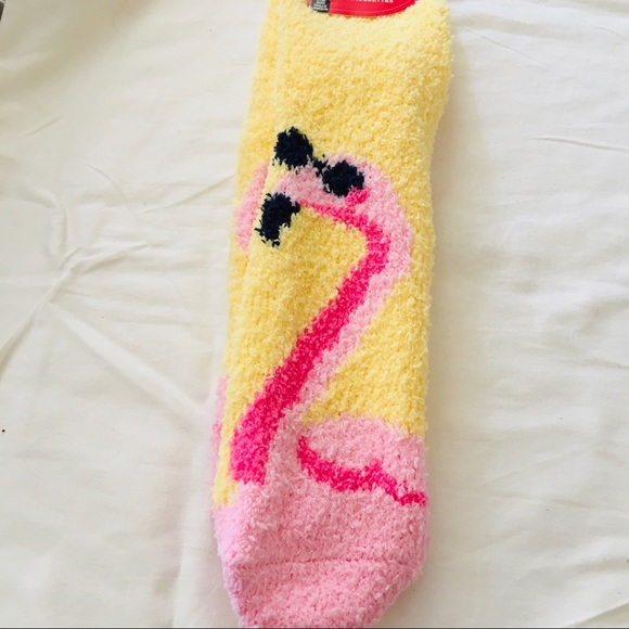 SOCKS FUZZY FLAMINGO DOG UNICORN KEY CHAIN LIP GLO - Picture 3 of 15
